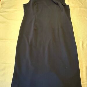 Elegant Navy Blue Midi Dress with lace jacket